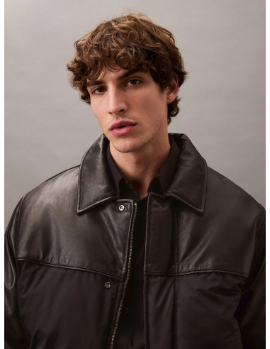 Bomber en cuir Calvin Klein